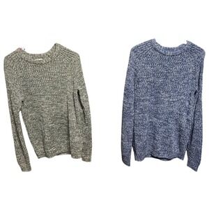 Old Navy Sweaters Women's Small S Knit Crew Neck Pullover Long Sleeve Blue Green